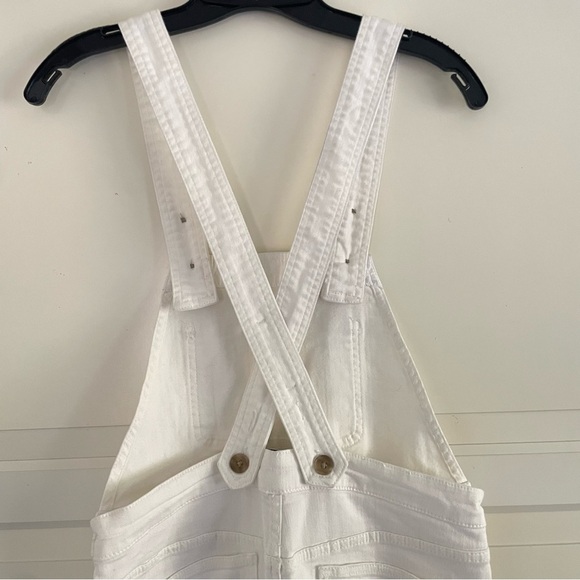 Anthropologie Pilcro & The Letterpress White Denim Overalls Size 27 26732 - Picture 6 of 16